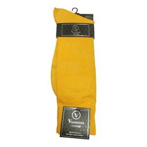 MEN'S VANNUCCI COUTURE IMPERIAL TANGERINE NYLON FASHION DRESS SOCK.